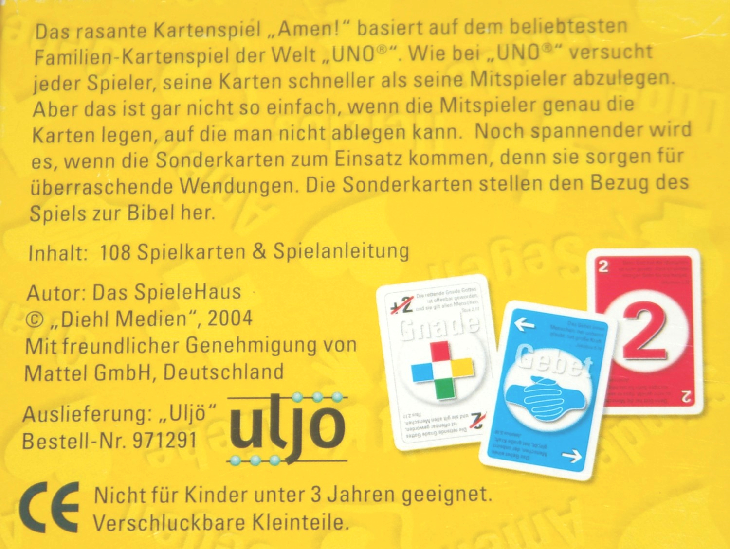 Kartenspiel Amen Rückseite