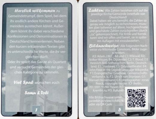 Das große Gemeindequartett Karten 1