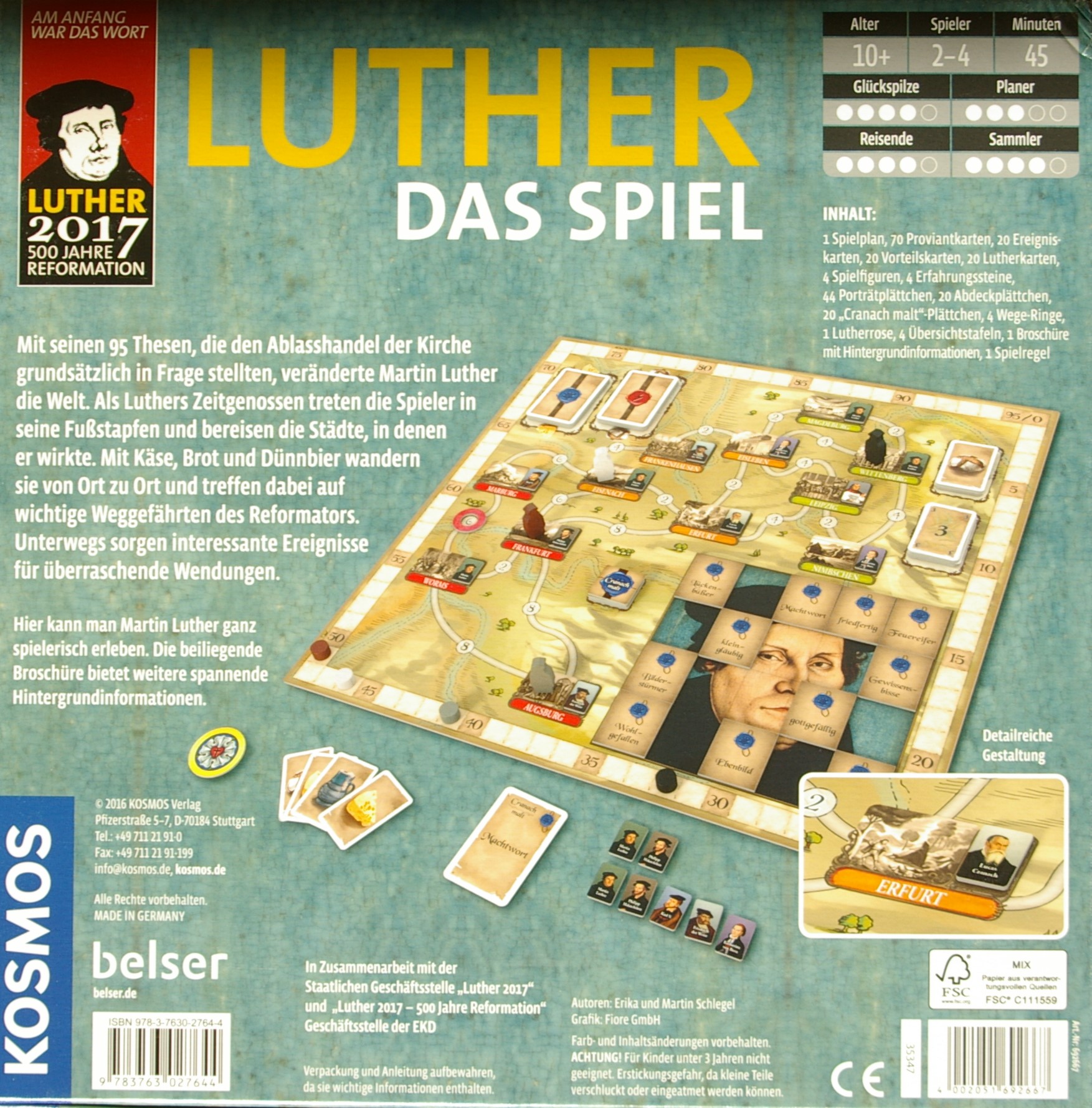 Luther Das Spiel Rückseite